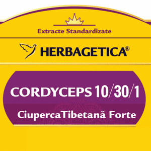 Extracte Standardizate HERBAGETICA CORDYCEPS 10/30/1 Ciuperca Tibetană Forte