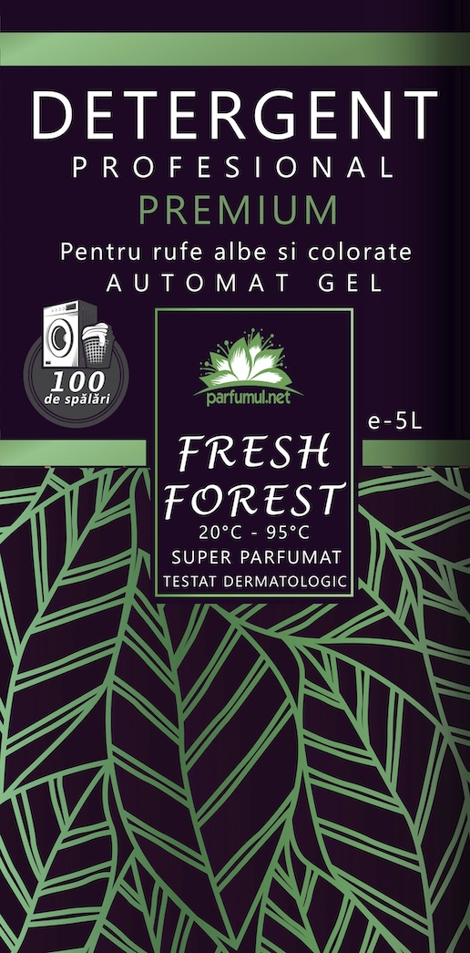 Fresh Forest parfumul.net DETERGENT PROFESIONAL PREMIUM Pentru rufe albe si colorate AUTOMAT GEL