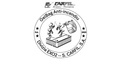 CF S. CARFIL S.A Brașov - Romania - GelBag Anti-incendiu - Divizia EXO2 - S. CARFIL. S.A. Est. 2023