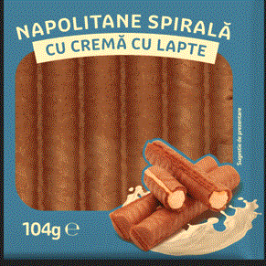 NAPOLITANE SPIRALA CU CREMA CU LAPTE
