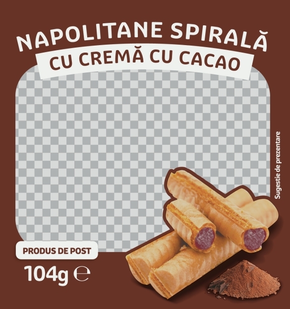 NAPOLITANE SPIRALA CU CREMA CU CACAO