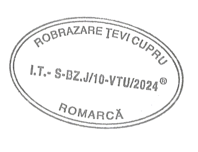 ROBRAZARE ȚEVI CUPRU I.T.-S-BZ.J/10-VTU/2024 R ROMARCĂ