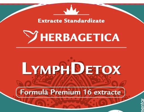 EXTRACTE STANDARDIZATE HERBAGETICA LYMPHDETOX Formulă Premium 16 extracte