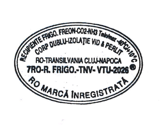 RECIPIENTE FRIGO. FREON-CO2-NH3 Tmin/max -40°C/+10°C CORP DUBLU-IZOLAȚIE VID & PERLIT RO-TRANSILVANIA CLUJ-NAPOCA 7RO-R, FRIGO.-TNV-VTU-2026 RO MARCĂ ÎNREGISTRATĂ