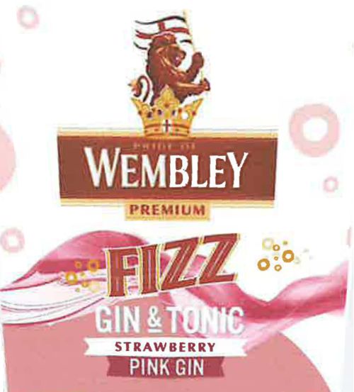 PRIDE OF WEMBLEY PREMIUM FIZZ GIN & TONIC STRAWBERRY PINK GIN