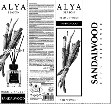 SEASON ALYA ROOM SCENT REED DIFFUSER SANDALWOOD