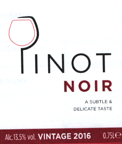 PINOT NOIR A SUBTLE & DELICATE TASTE VINTAGE 2016